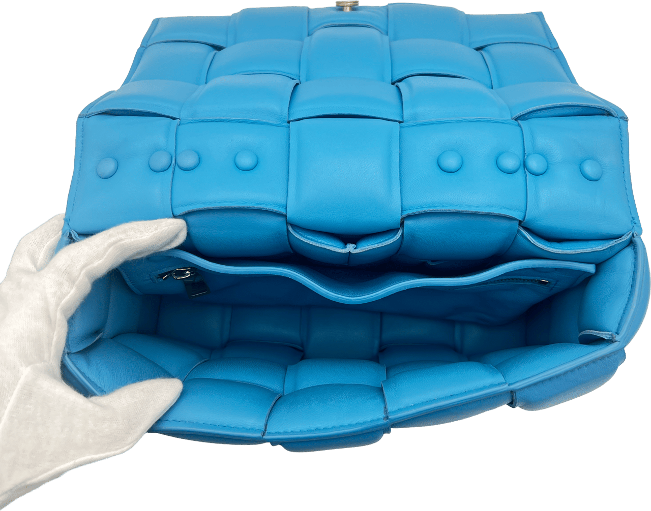 Bottega Veneta Bottega Veneta Padded Cassette Chain - Swimming Pool Blauw