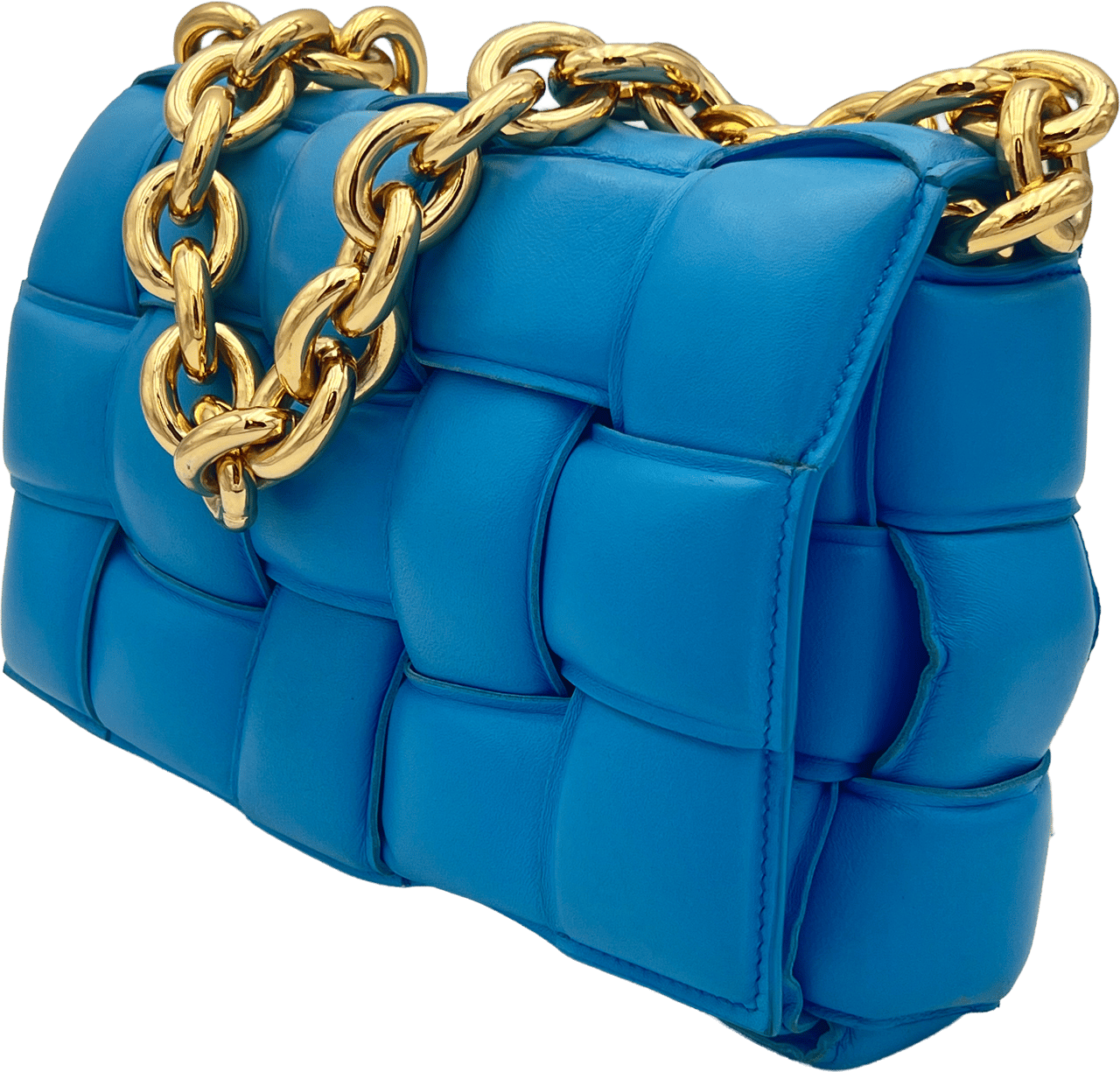 Bottega Veneta Bottega Veneta Padded Cassette Chain - Swimming Pool Blauw