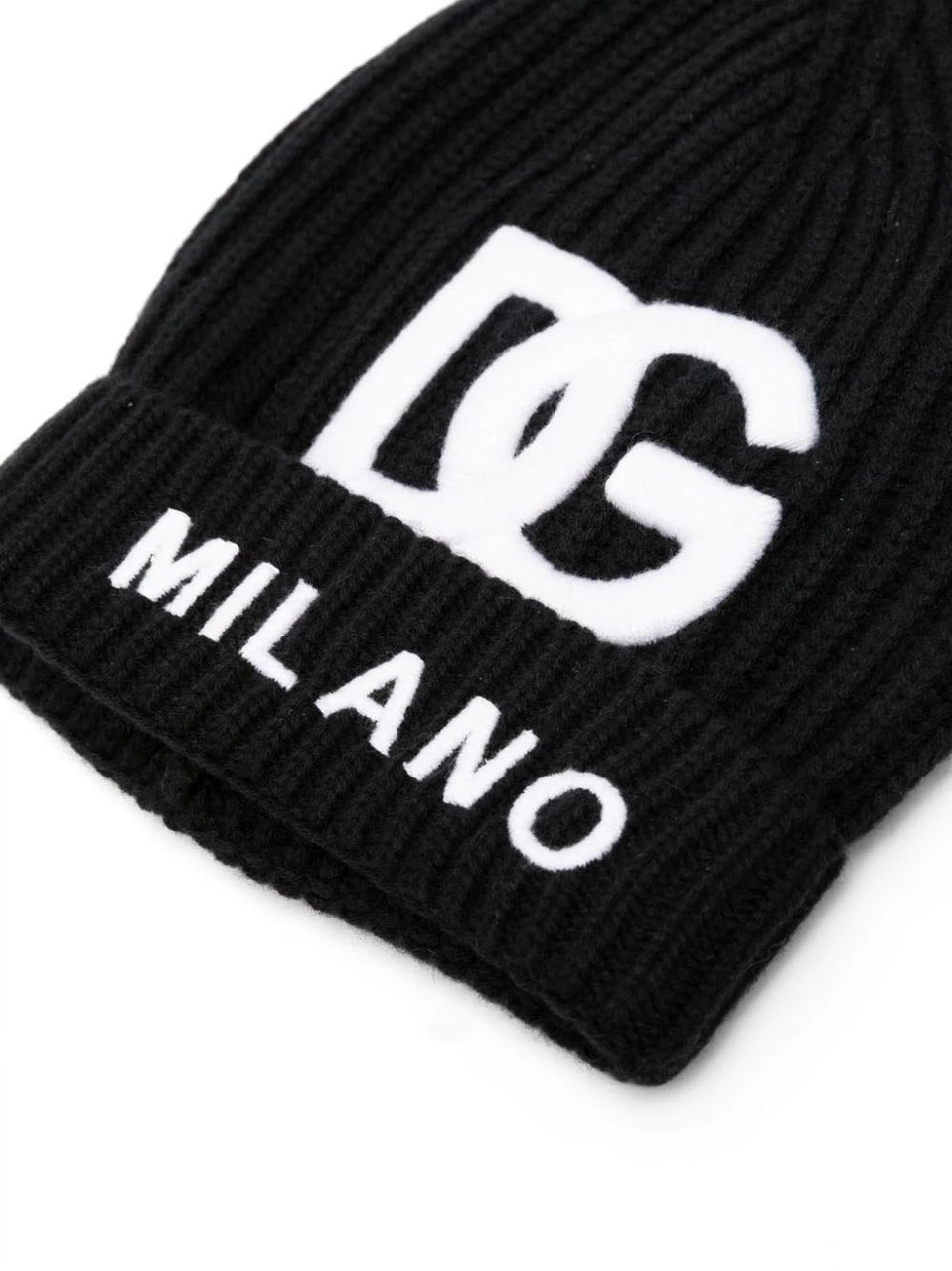 Dolce & Gabbana cappello in maglia black Zwart