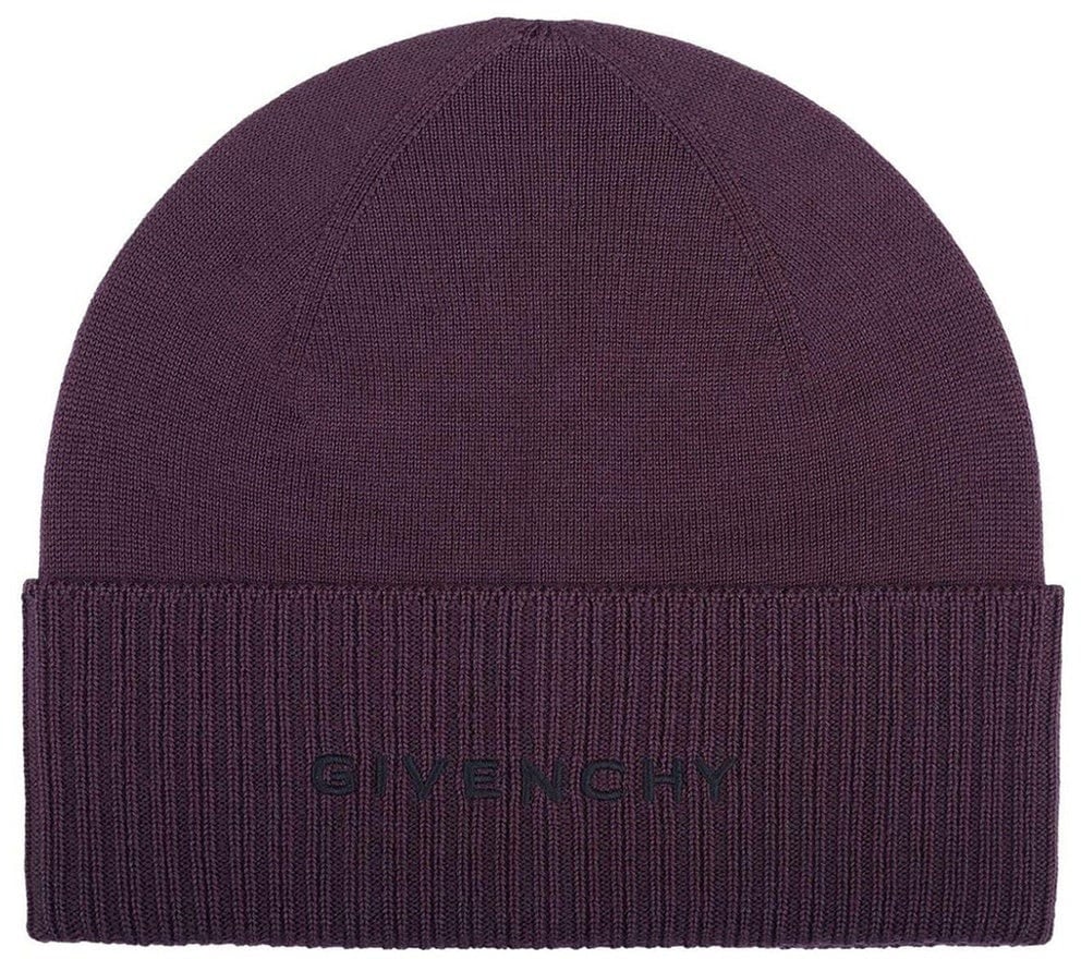 Givenchy Givenchy Wool Logo Hat Paars