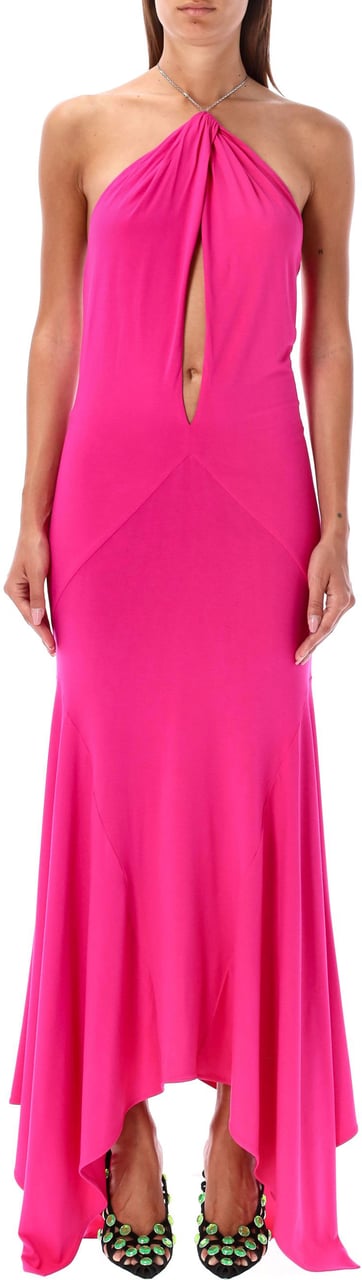 The Attico Long jersey dress Paars