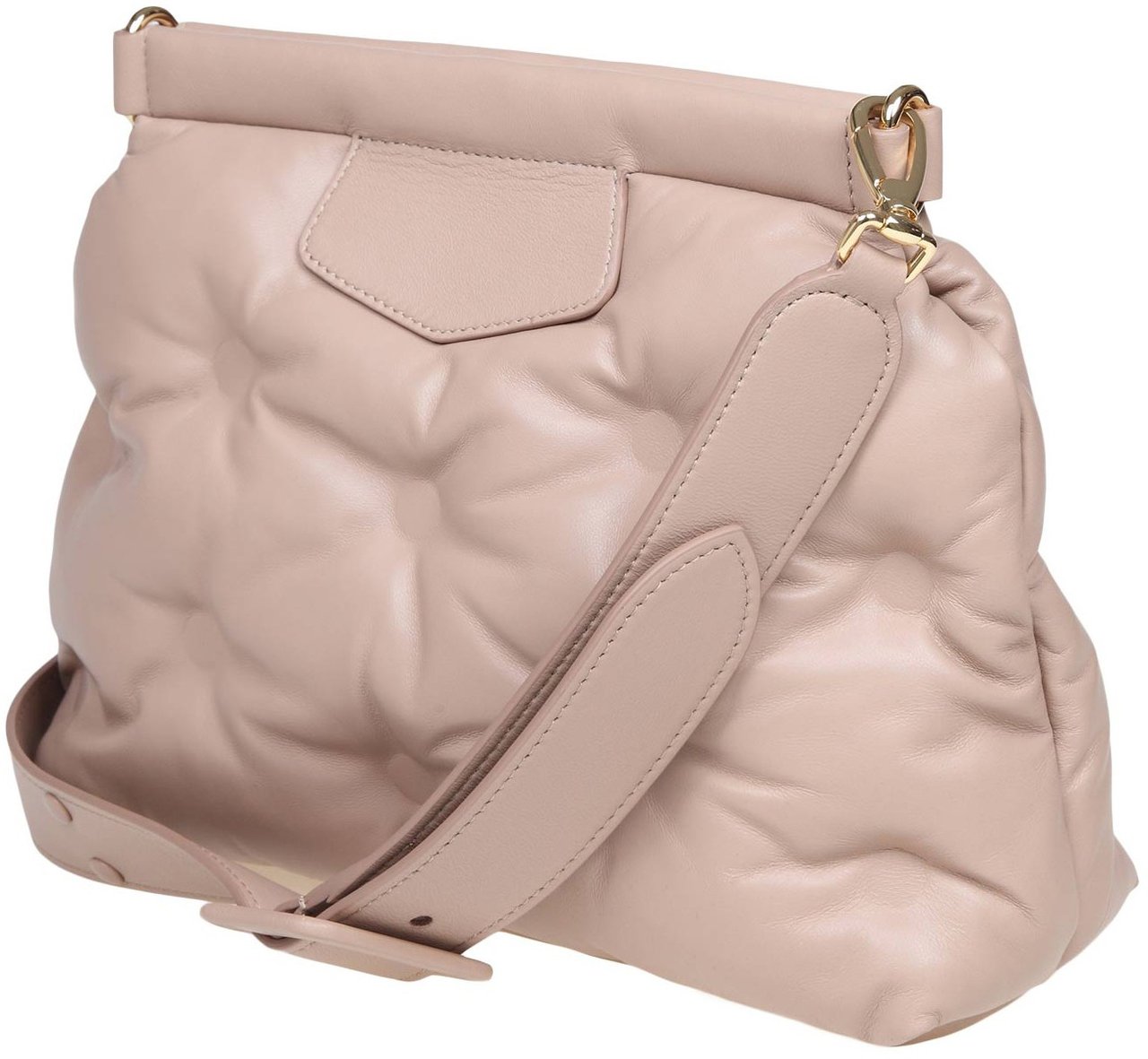 Maison Margiela Maison margiela shoulder bag in matelasse' leather beige color Beige