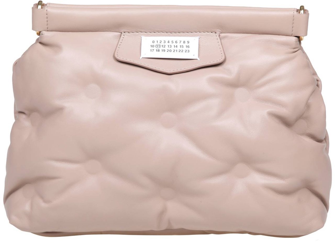 Maison Margiela Maison margiela shoulder bag in matelasse' leather beige color Beige
