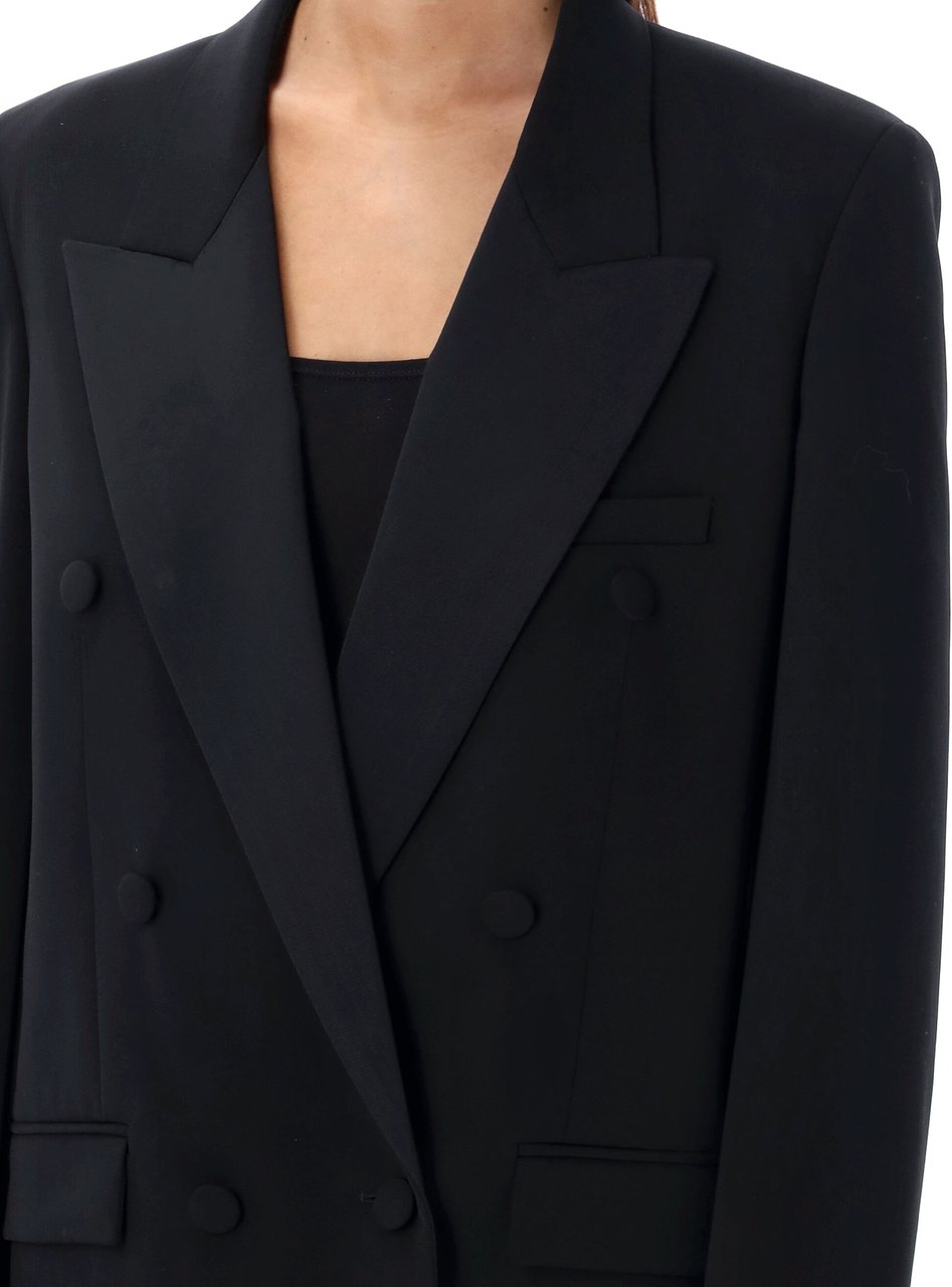 Stella McCartney Tuxedo double-breasted blazer Zwart