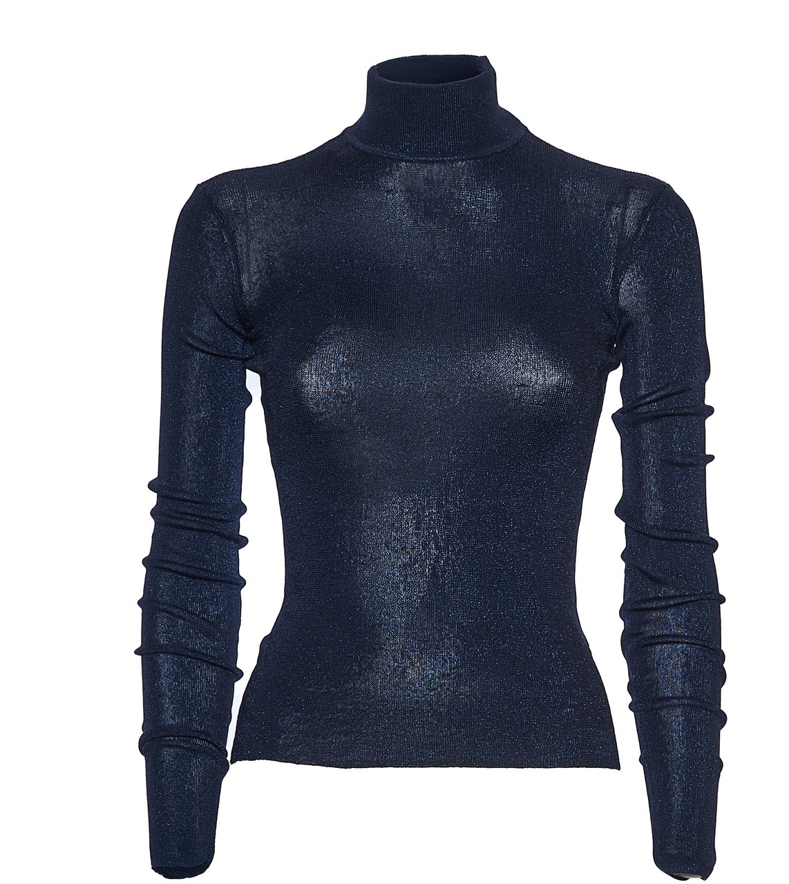 Self-Portrait Maglia Dolcevita Blauw