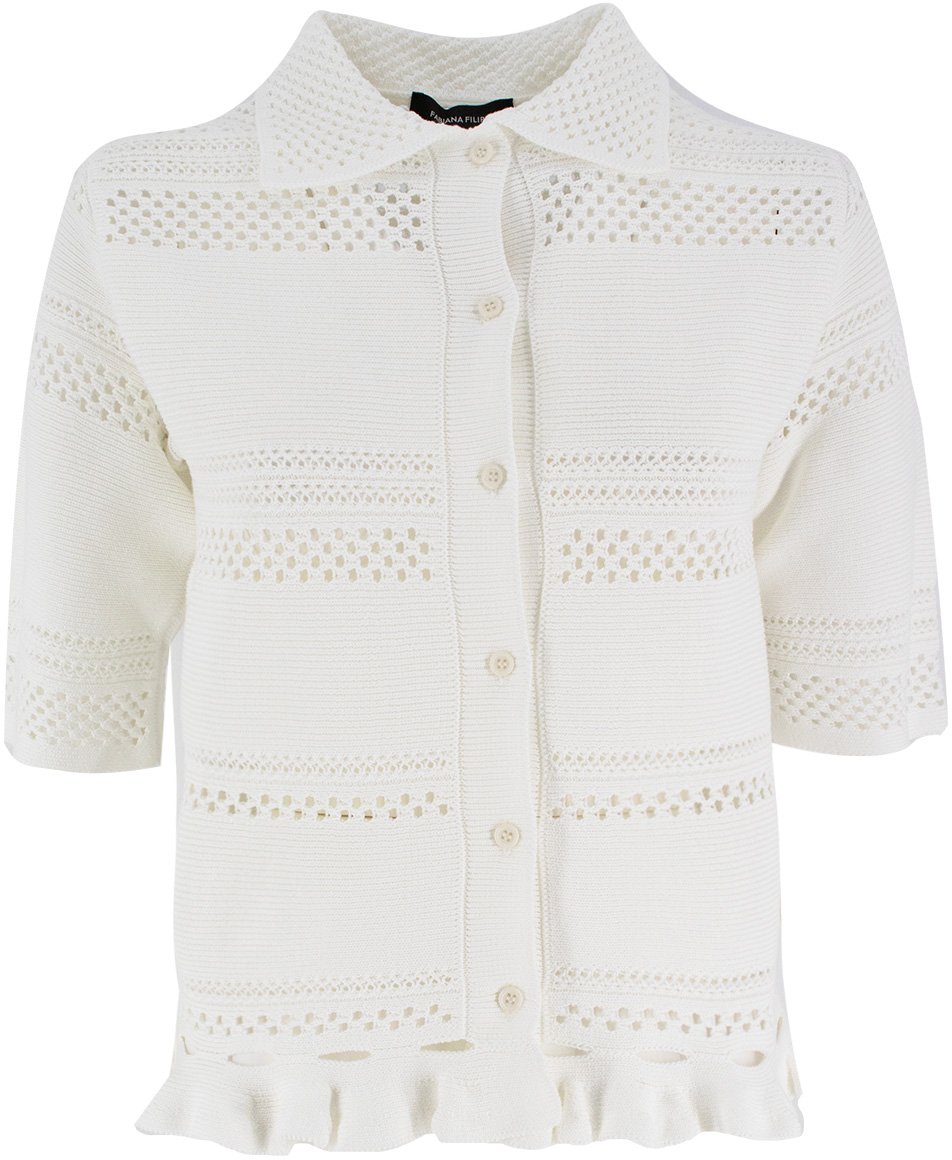 Fabiana Filippi Sweater with buttons Wit