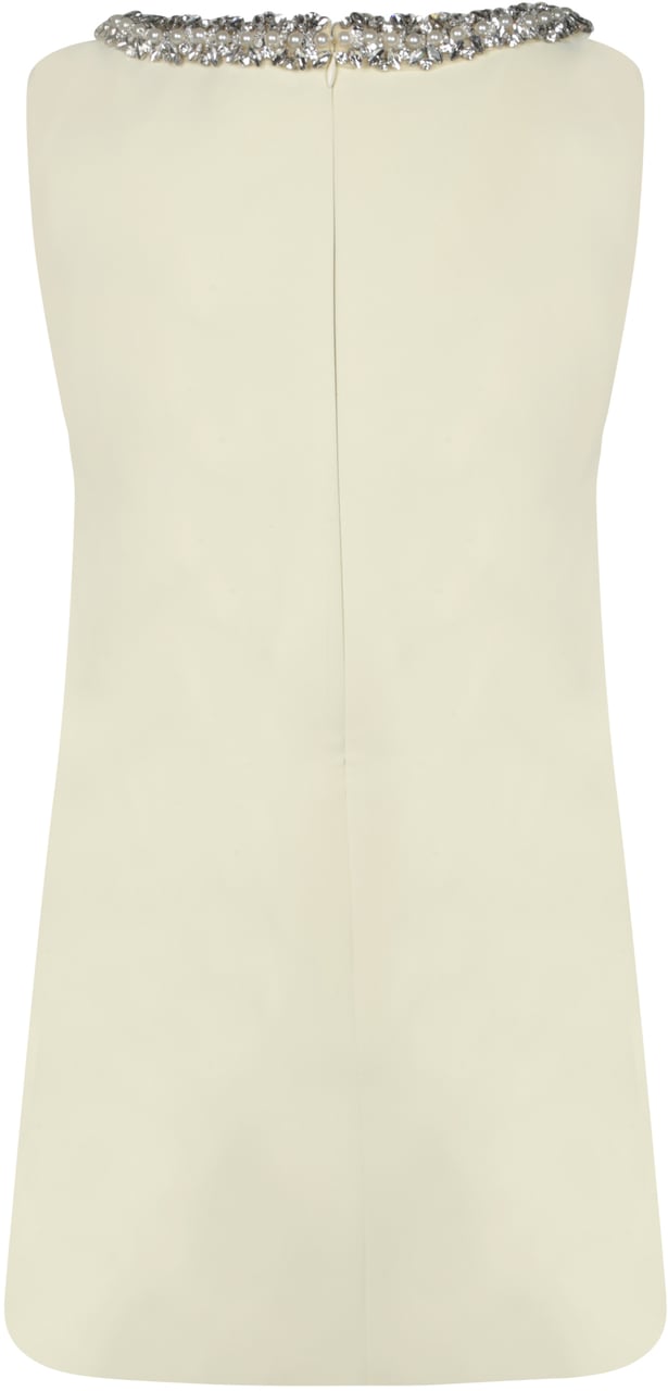 Self-Portrait Crepe Bow Mini Dress Giallo Geel