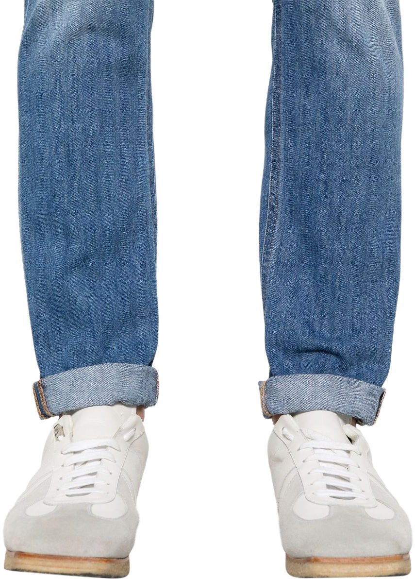 Dondup Trousers Denim Medio Blauw