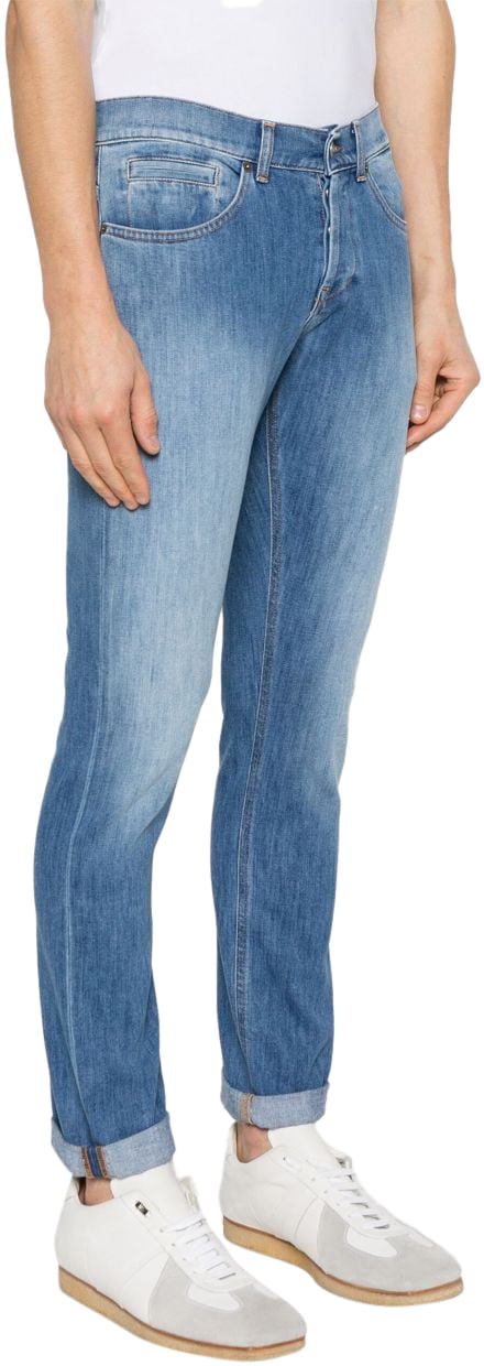Dondup Trousers Denim Medio Blauw