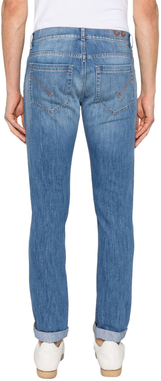 Dondup Trousers Denim Medio Blauw