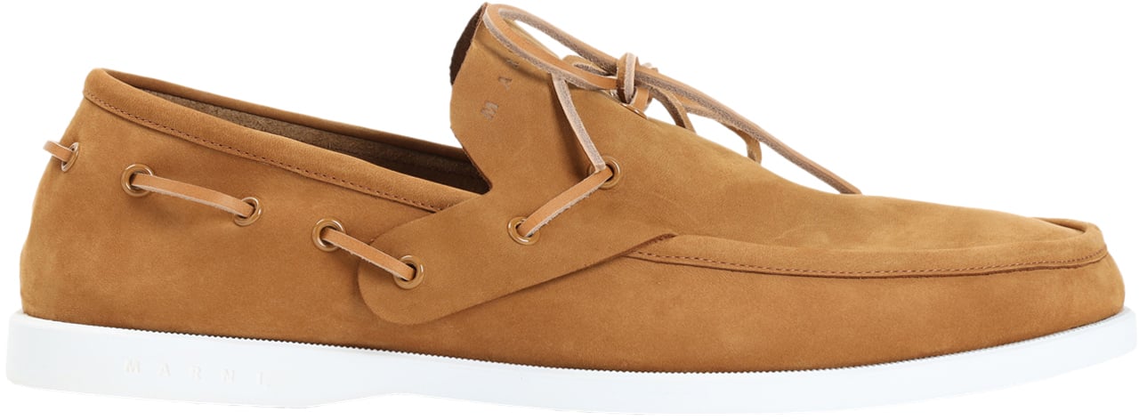Marni chaussures en daim a lacets Bruin