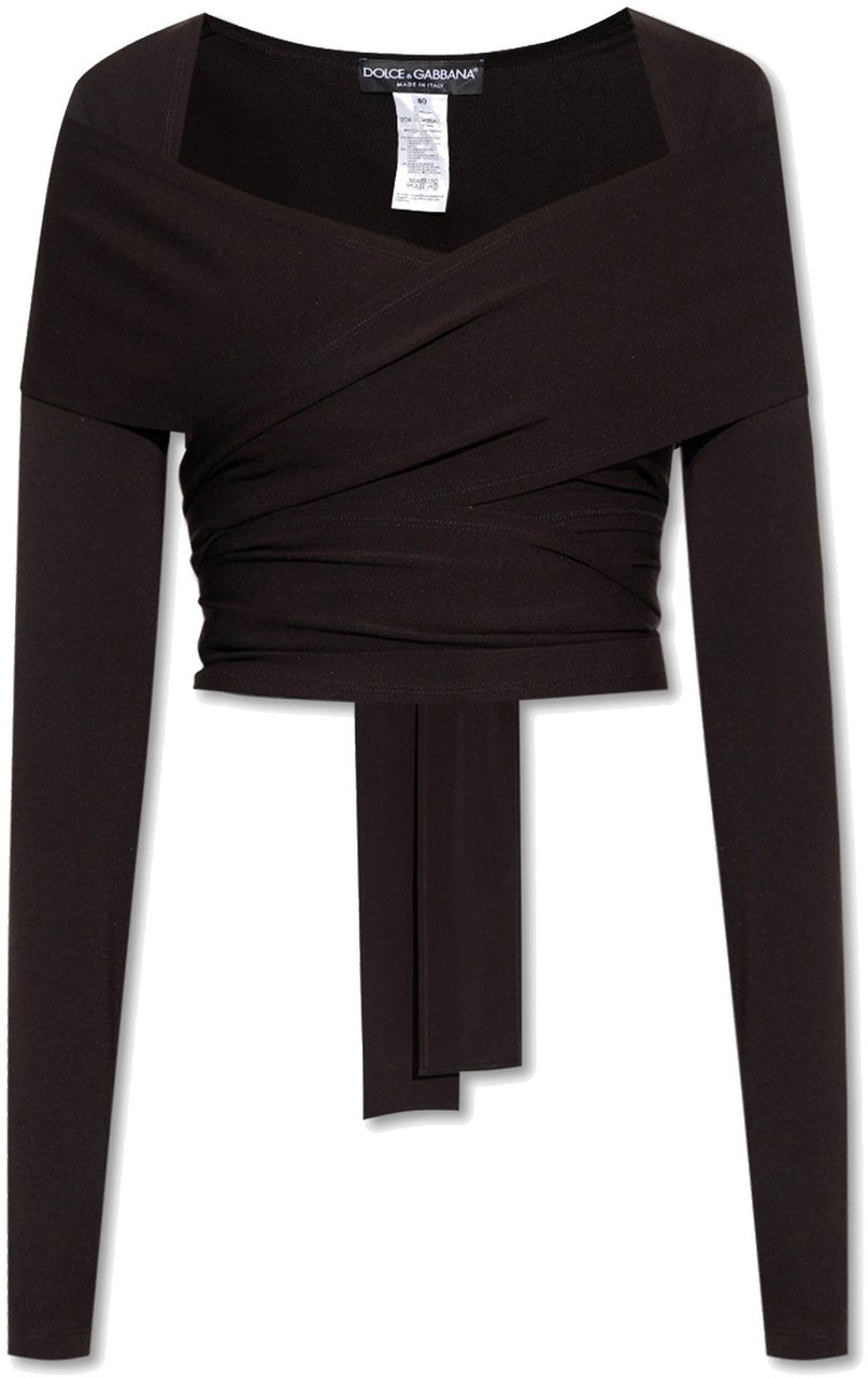Dolce & Gabbana Tied Up Top Zwart