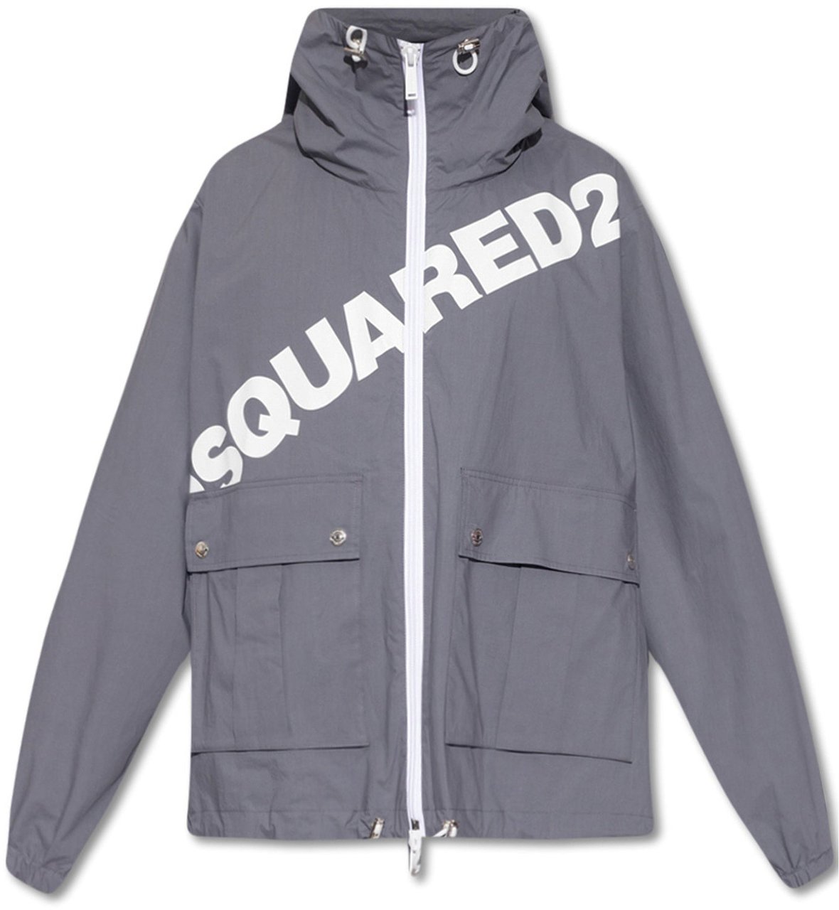 Dsquared2 Dsquared2 Logo Hooded Windbreaker Grijs