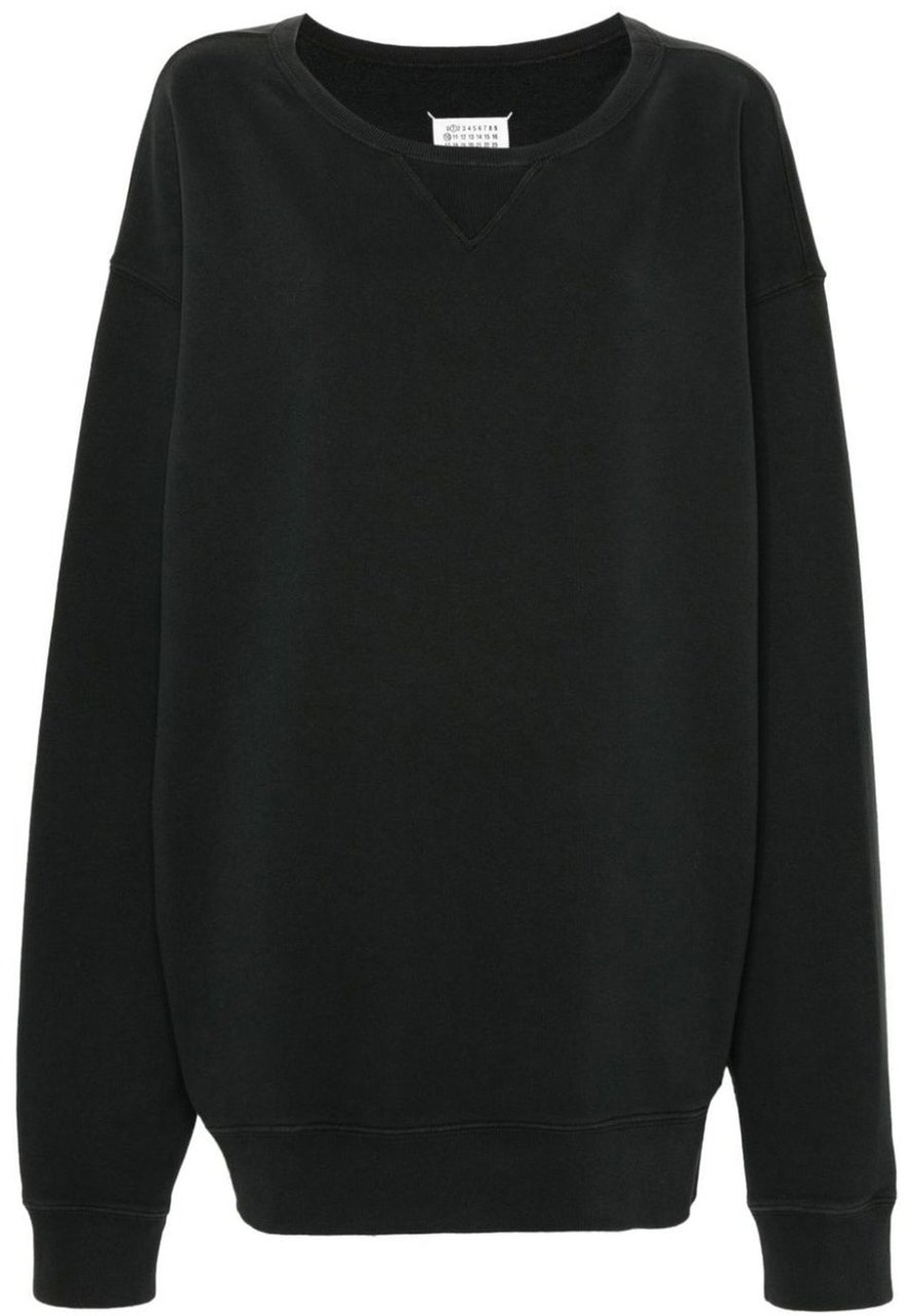 Maison Margiela Maison Margiela Cotton Oversize Sweatshirt Zwart