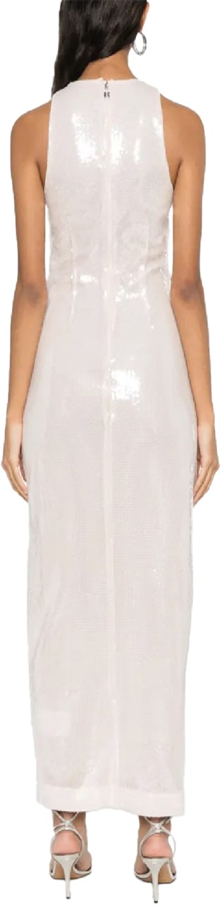 Rotate Sequins Buttoned Dress Beige