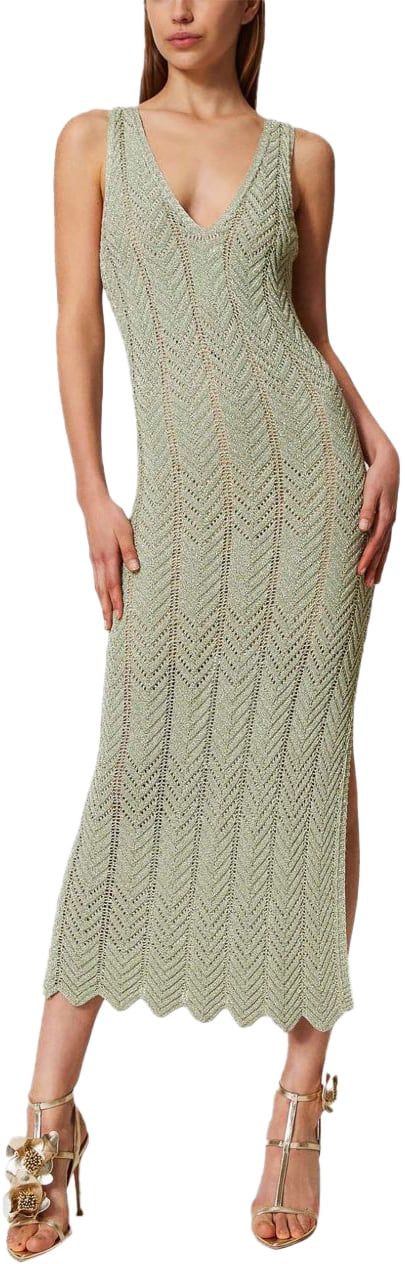 Twin-set Twin-set Abiti Water Green Lurex Groen