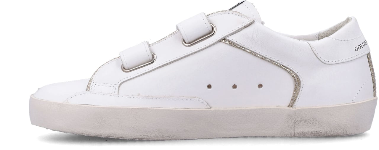 Golden Goose Old School Leather Whiteplatinum Zilver