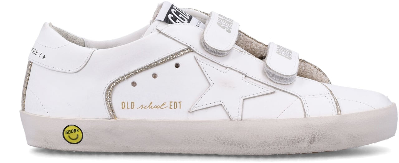Golden Goose Old School Leather Whiteplatinum Zilver