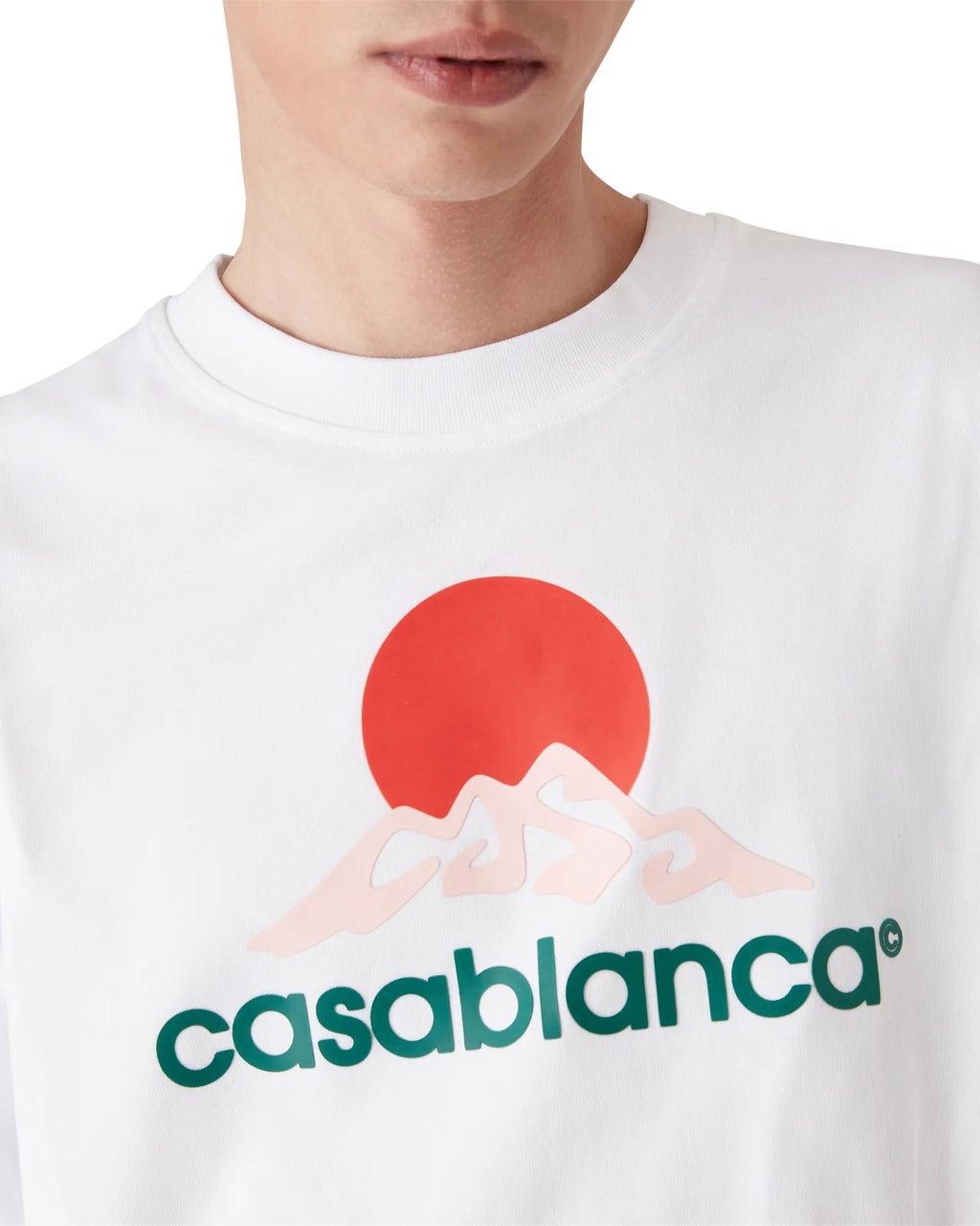 Casablanca t-shirts wit front print Wit