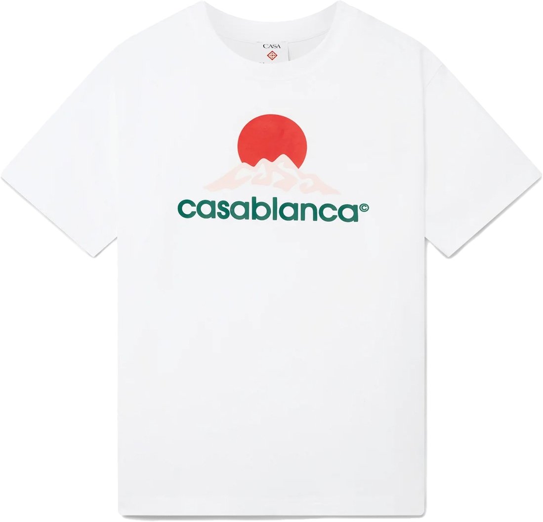 Casablanca t-shirts wit front print Wit