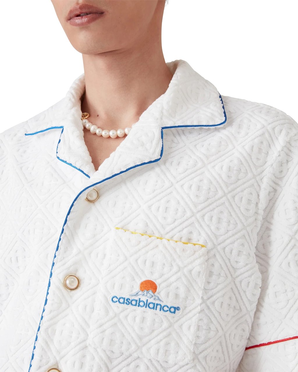 Casablanca towel shirt white Wit