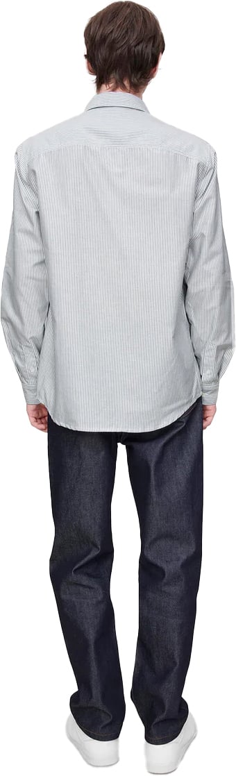 A.P.C. hemd streep blauw groen Groen