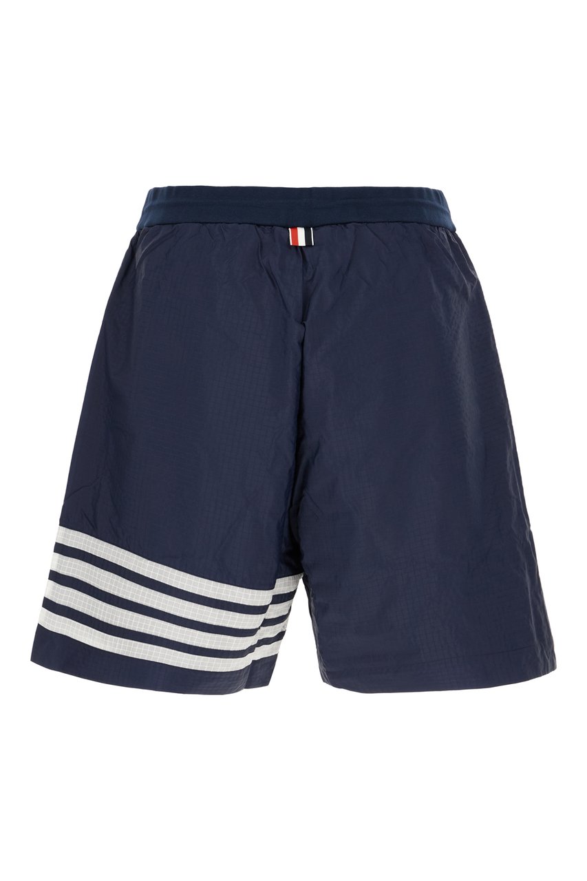Thom Browne Thom Browne Navy blue nylon bermuda shorts Blauw