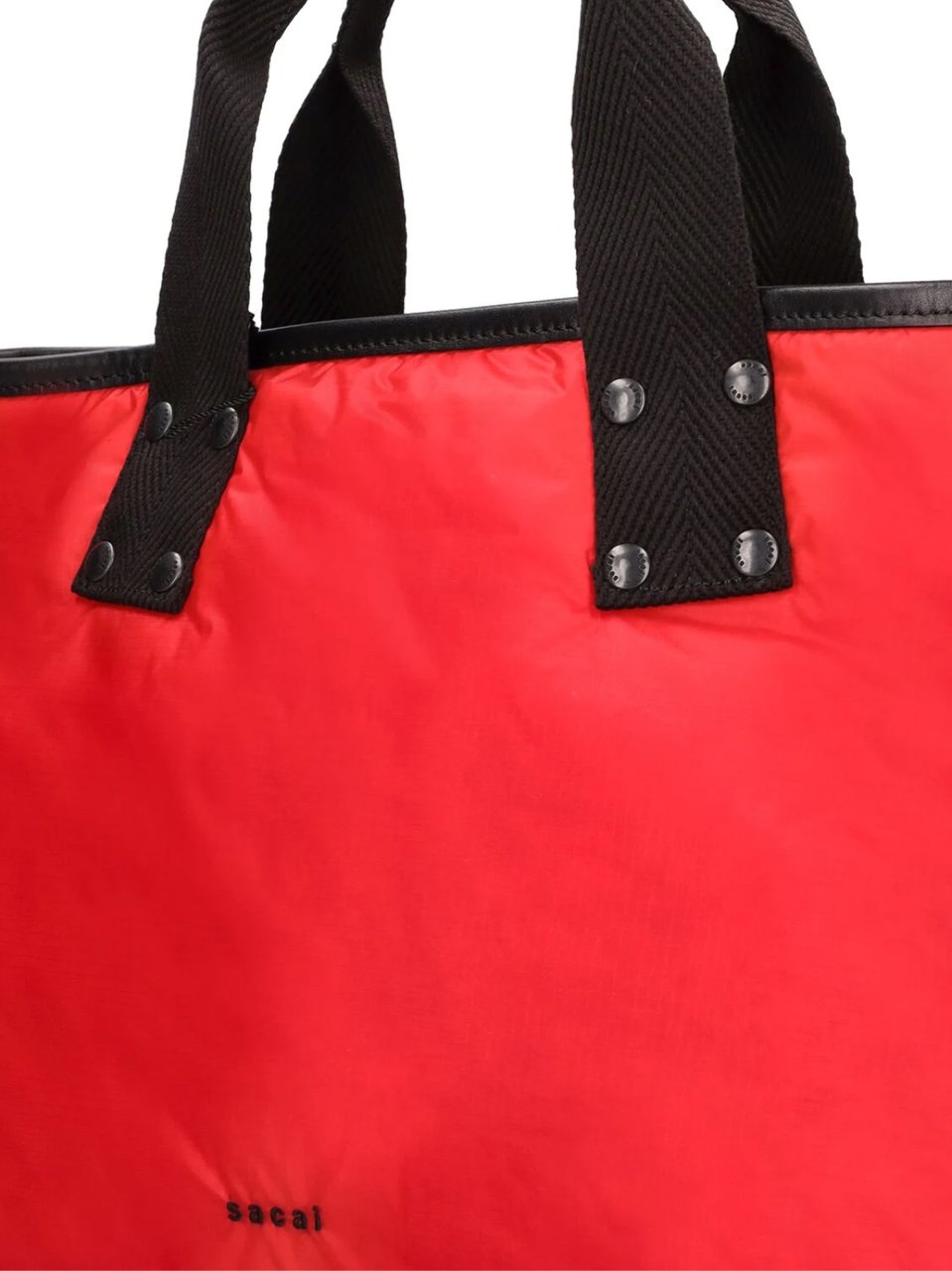 Sacai Skytex Logo Shopping Bag Rood