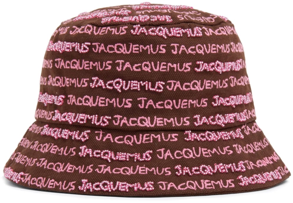 Jacquemus Le Bob Bordado Logo Bucket Hat Bruin