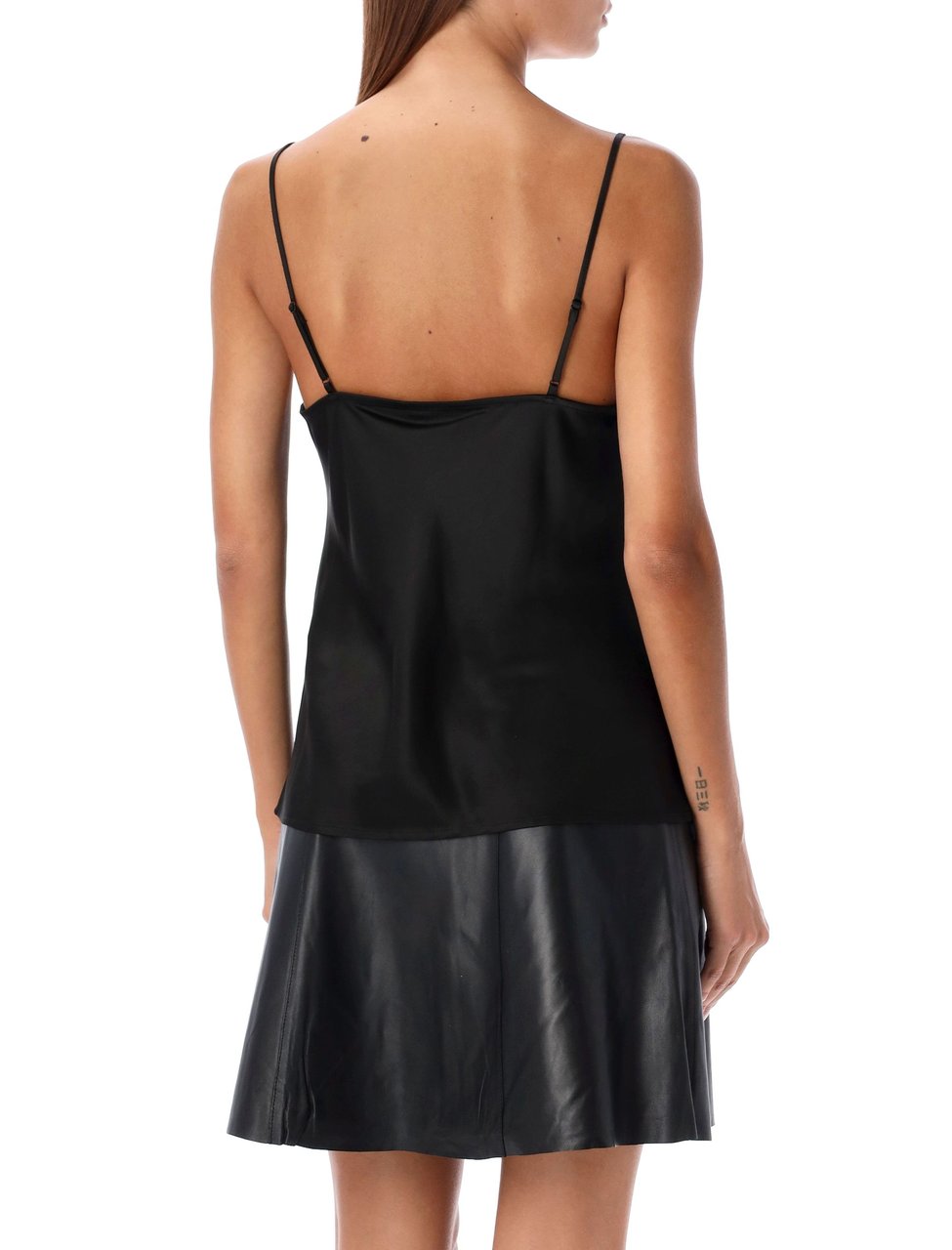 By Malene Birger Leeba Top Lace Insert Nero Zwart