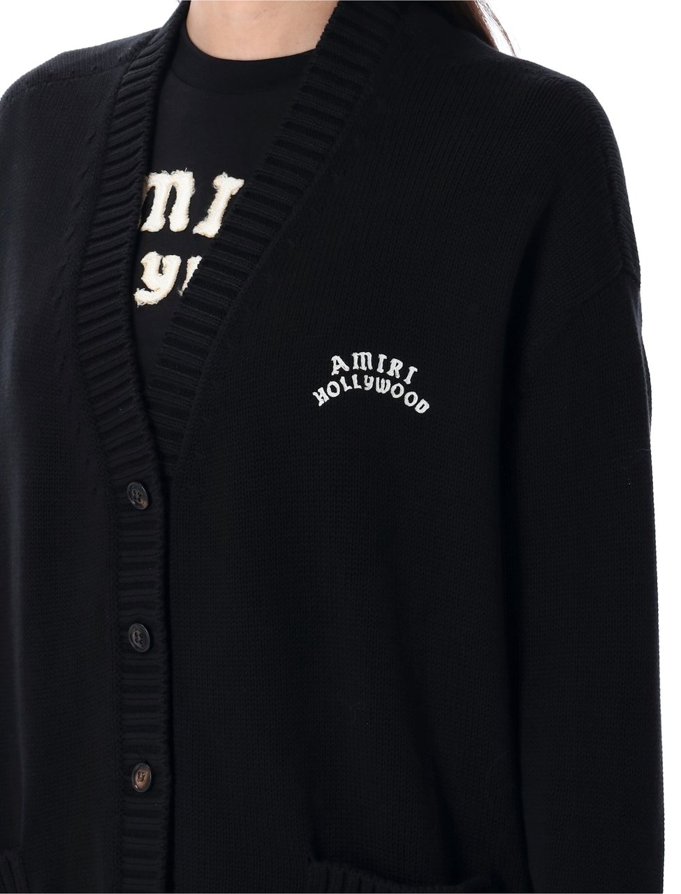 Amiri Cardigan Hollywood Nero Zwart