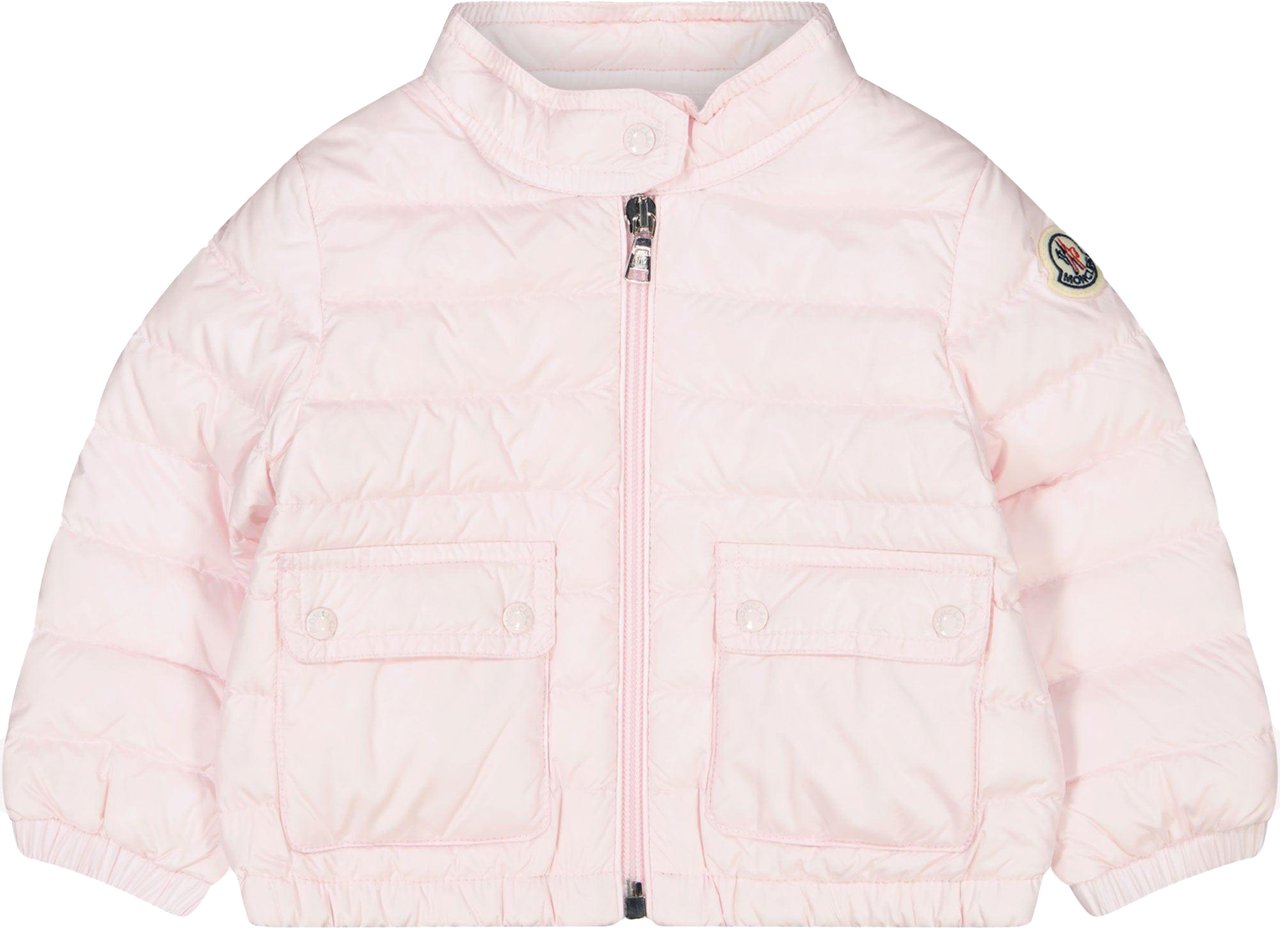 Moncler Moncler Baby Meisjes Jas Licht Roze Roze