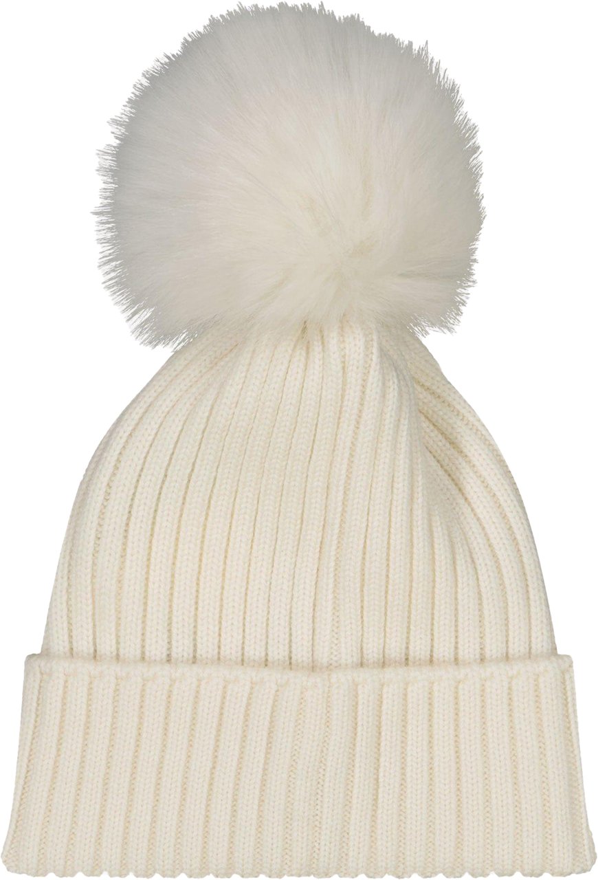 Moncler Moncler Meisjes Muts Off White Wit