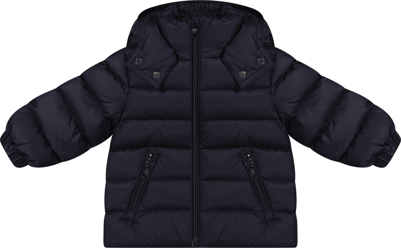 Moncler Moncler Baby Unisex Jas Navy Blauw