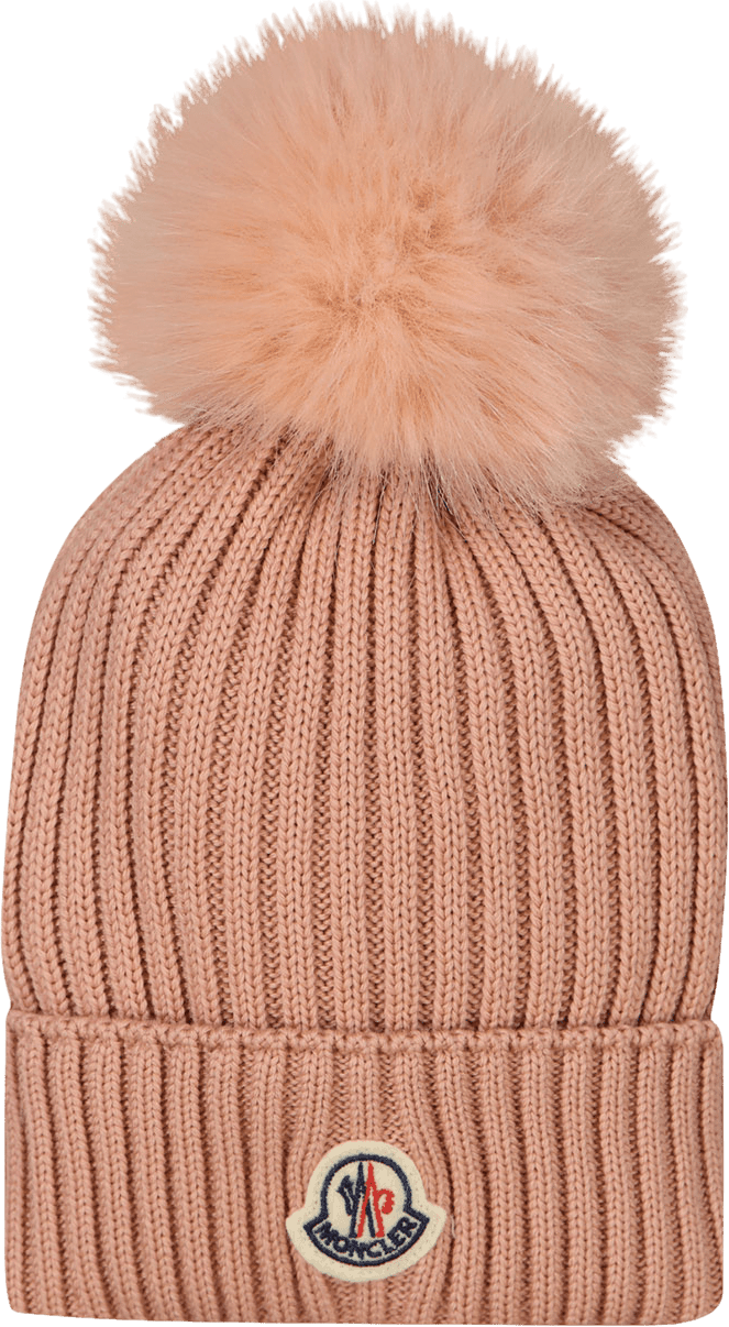 Moncler Moncler Kinder Meisjes Muts Licht Roze Roze