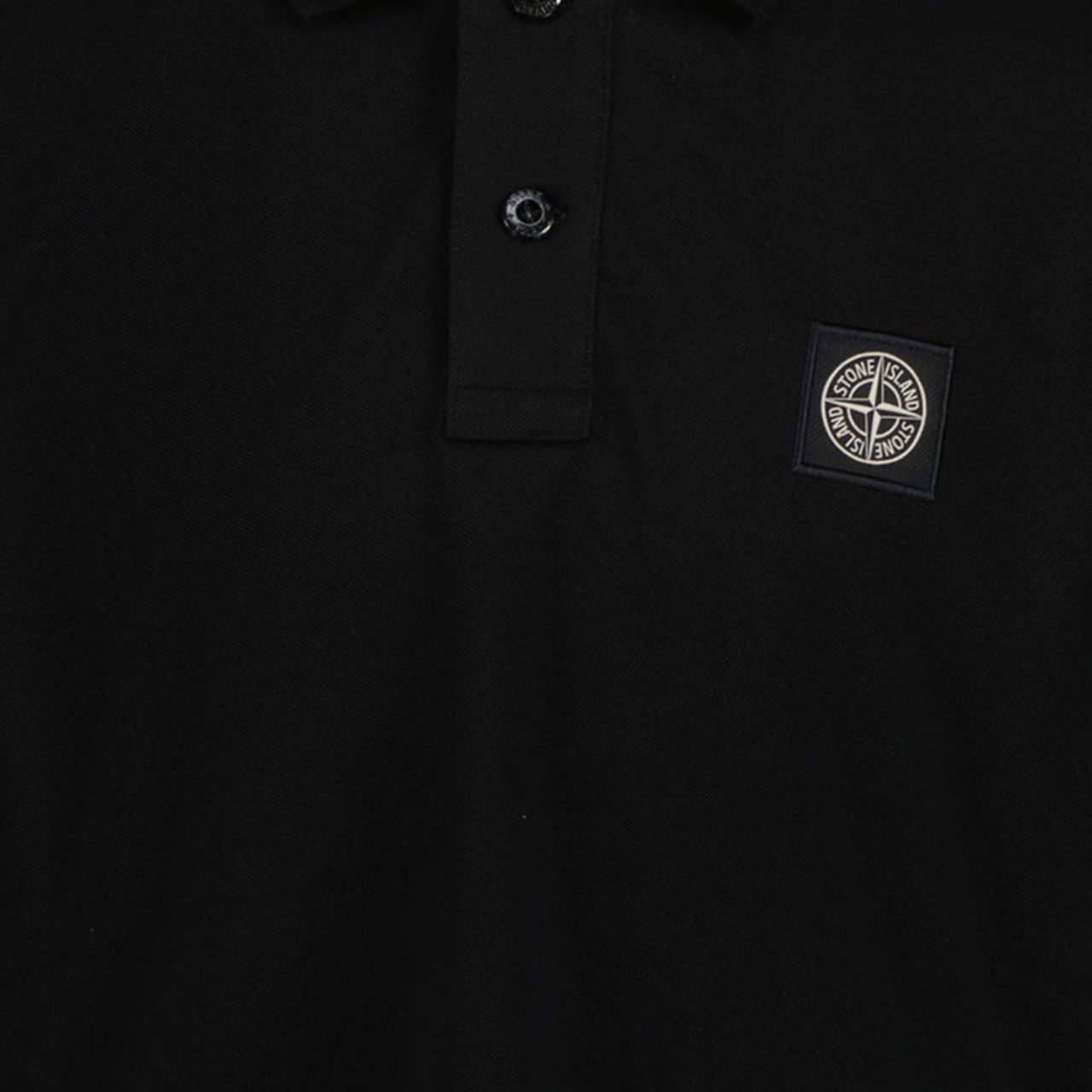 Stone Island Junior Stone Island Kinder Jongens Polo In Zwart Zwart