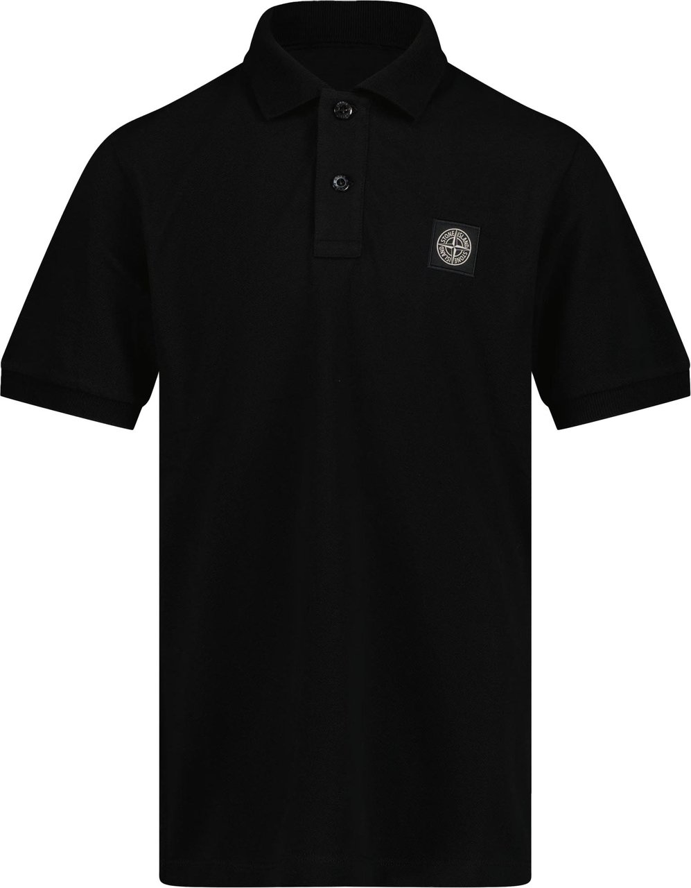 Stone Island Junior Stone Island Kinder Jongens Polo In Zwart Zwart