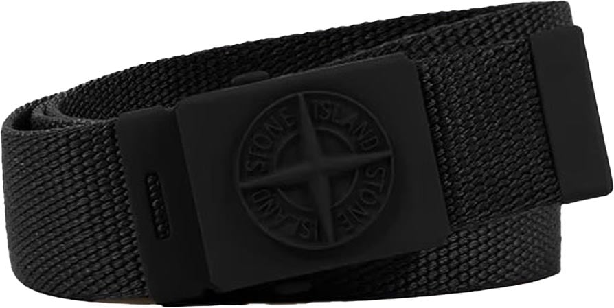 Stone Island Junior Stone Island Kinder Jongens Riem In Zwart Zwart