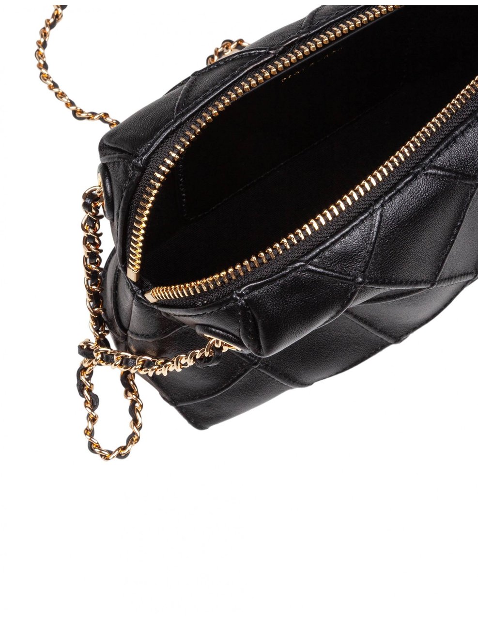 Tory Burch Tory burch fleming small quilted leather crossbody bag color black Zwart