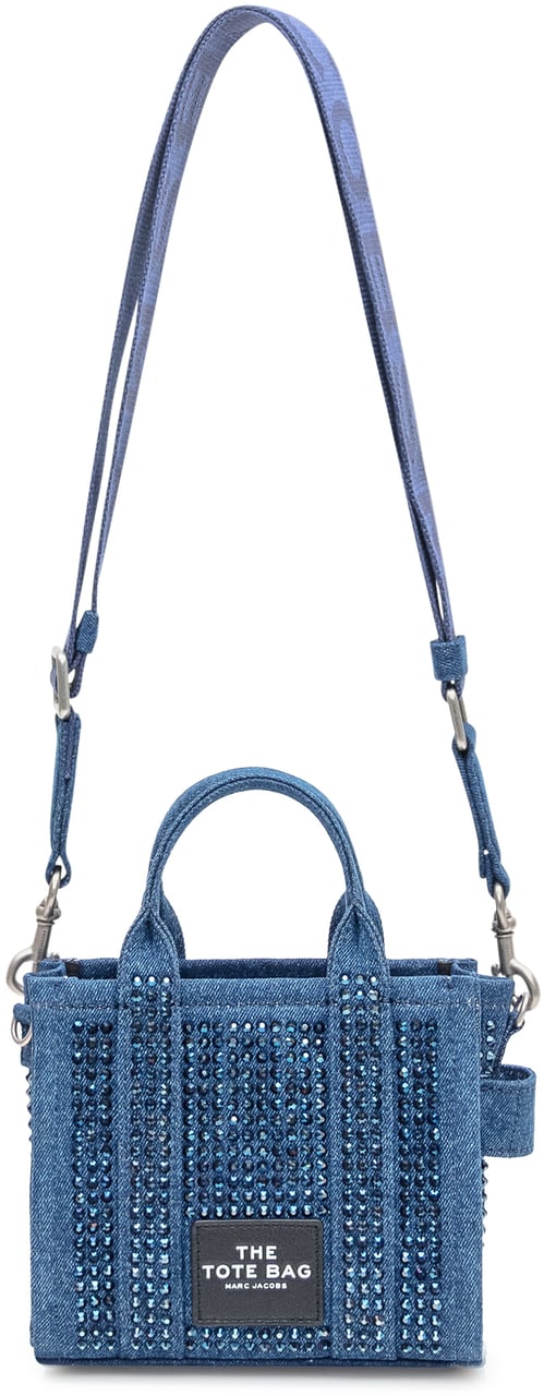 Marc Jacobs The Crossbody Tote Denim Crystal Dark Wash Blue Blauw