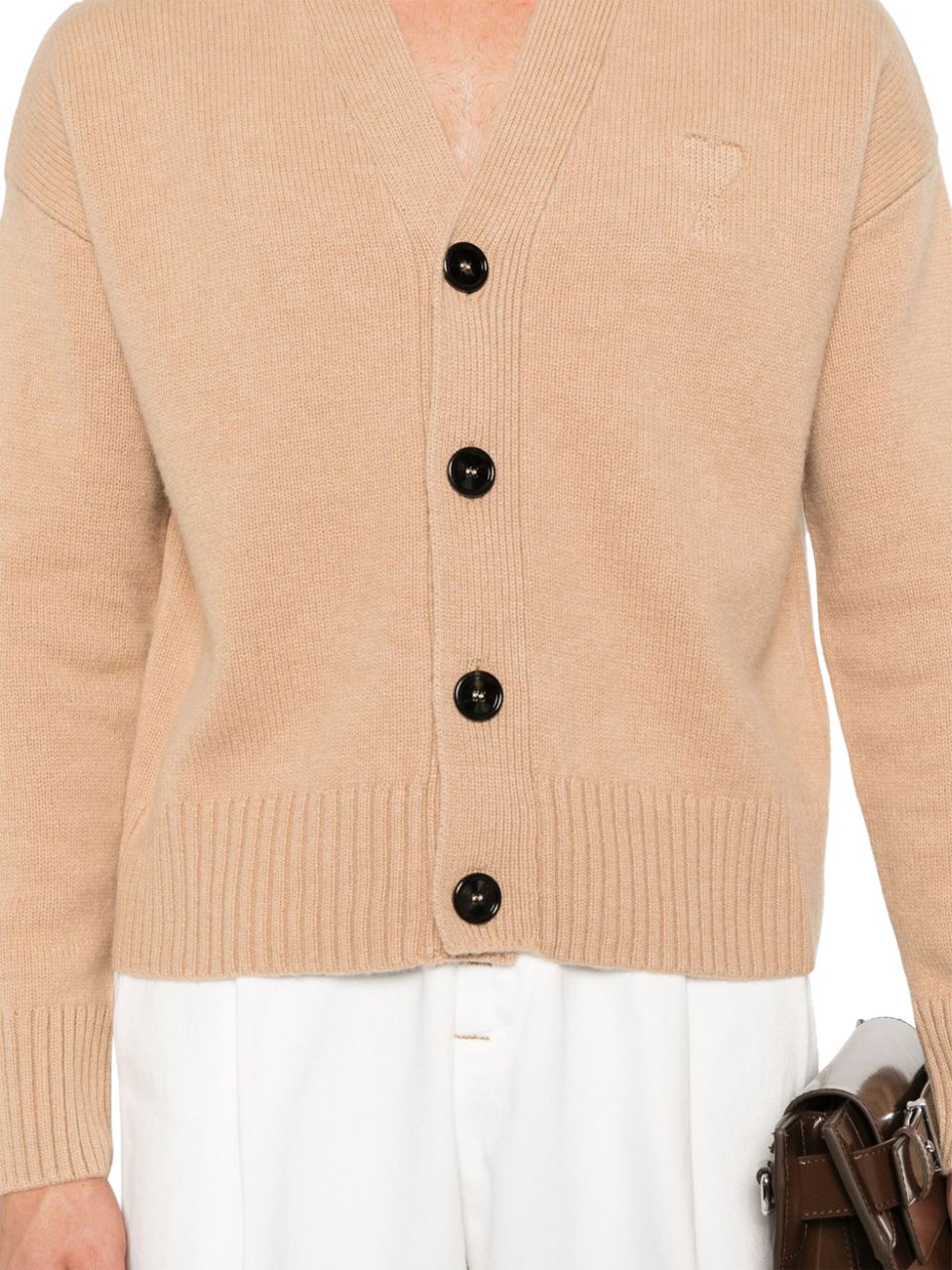 AMI Paris Logo Knit Cardigan Divers