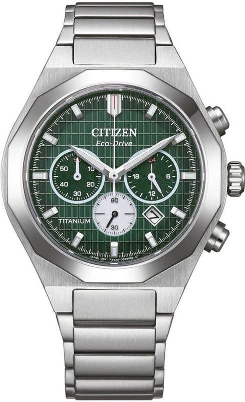 Citizen CA4691-59X Zenshin 60 Senkei Super Titanium horloge Groen