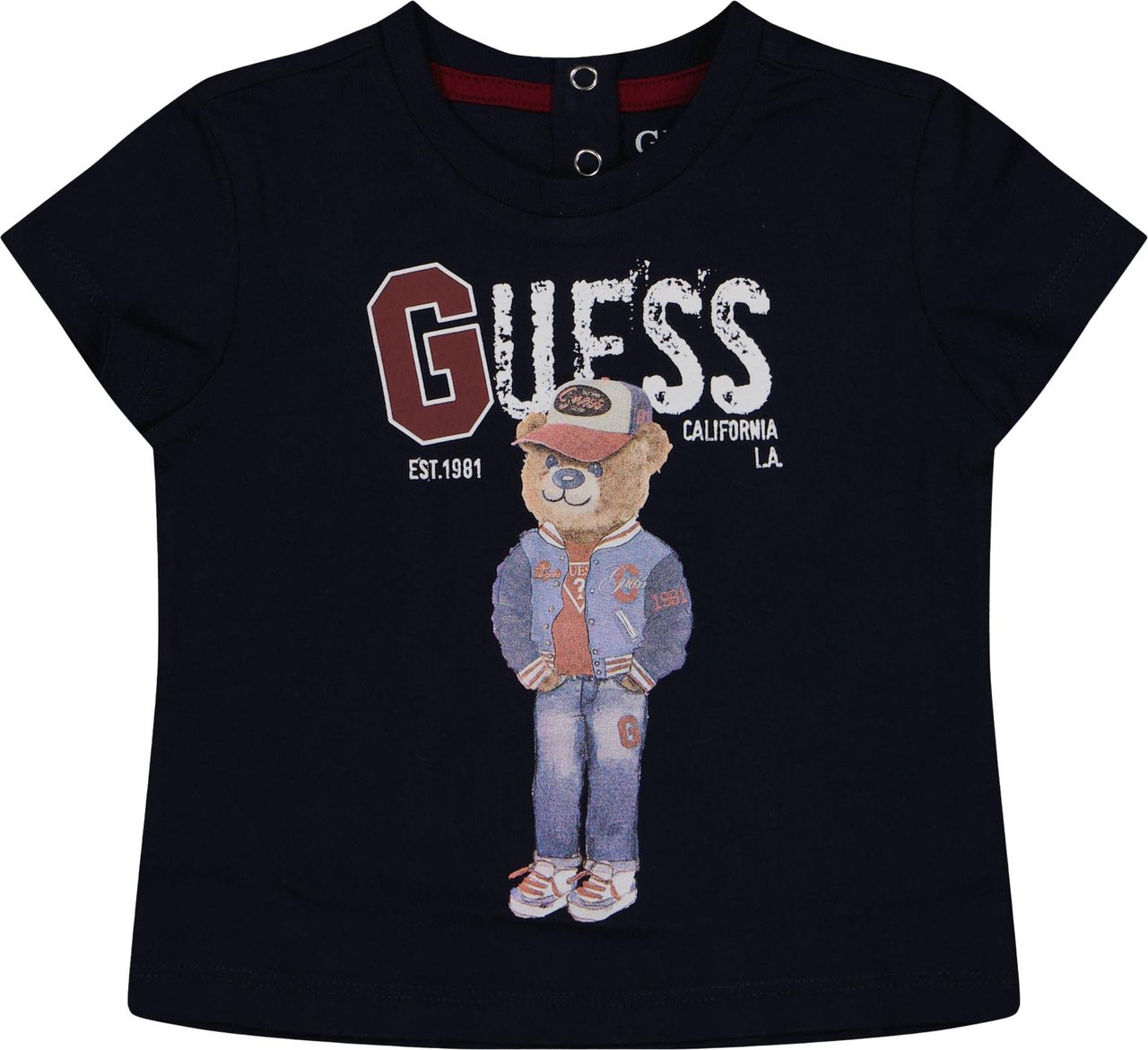 Guess Guess Baby Jongens T-Shirt In Navy Blauw