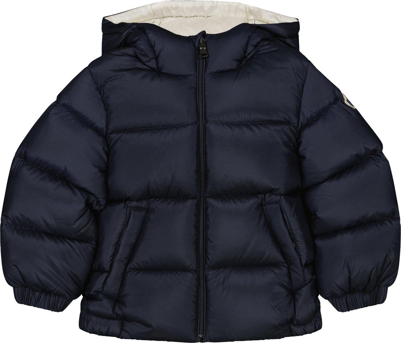 Moncler Moncler New Macaire Baby Jongens Jas In Navy Blauw
