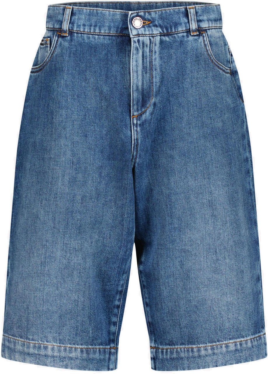 Dolce & Gabbana Dolce & Gabbana Kinder Jongens Shorts In Jeans Blauw