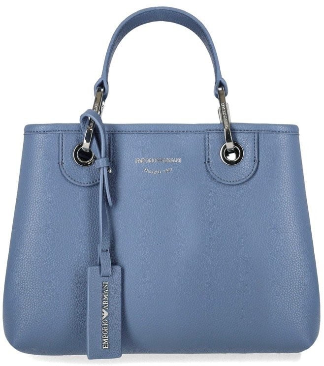 Emporio Armani EMPORIO ARMANI MYEA ASFALTO TERRA SMALL SHOPPING BAG Blauw