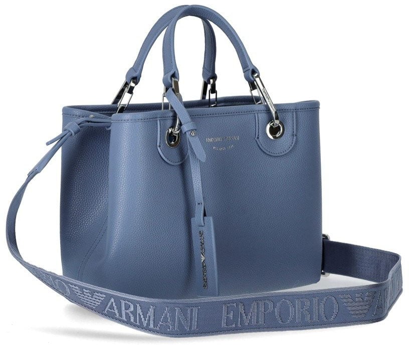 Emporio Armani EMPORIO ARMANI MYEA ASFALTO TERRA SMALL SHOPPING BAG Blauw