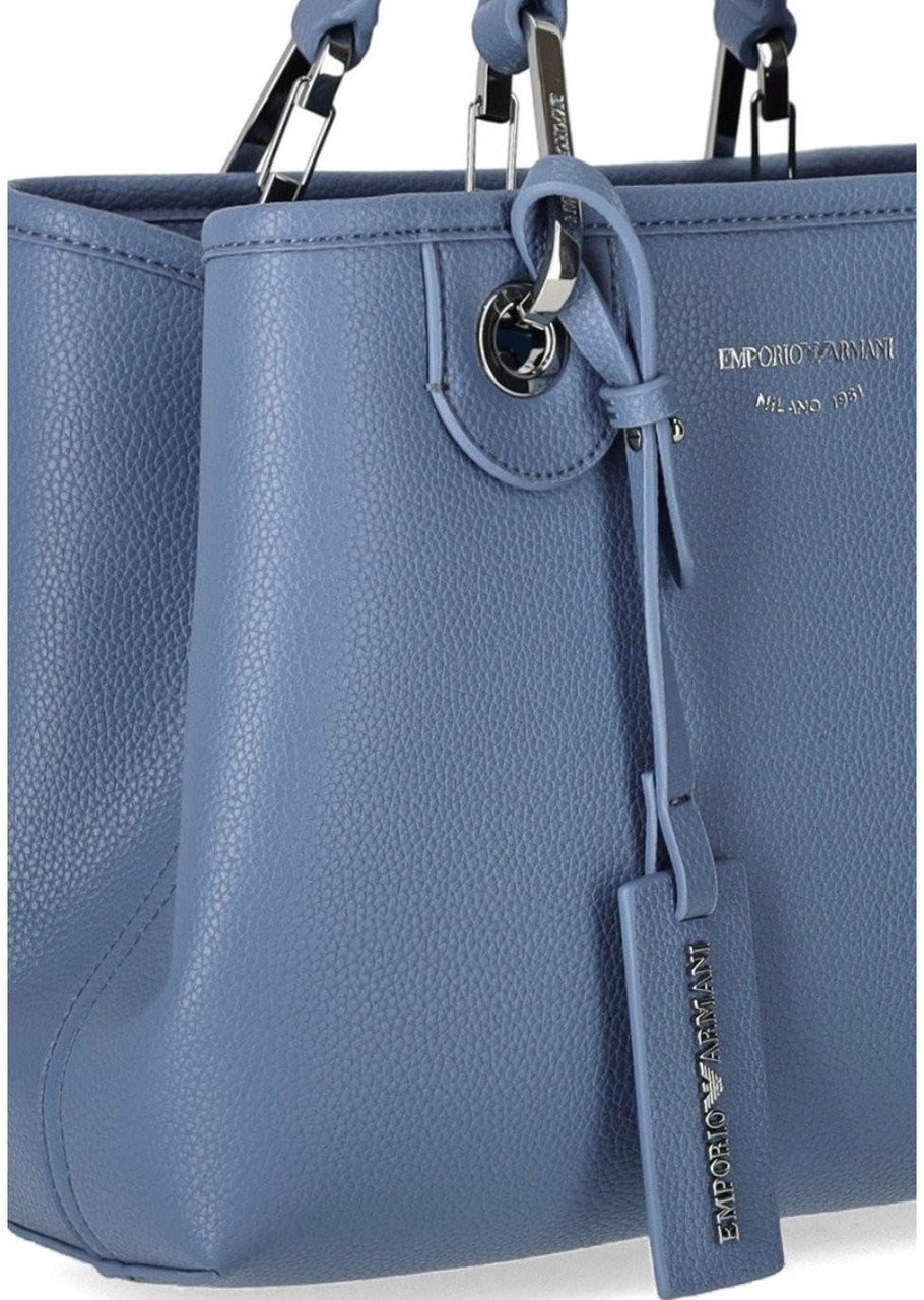 Emporio Armani EMPORIO ARMANI MYEA ASFALTO TERRA SMALL SHOPPING BAG Blauw