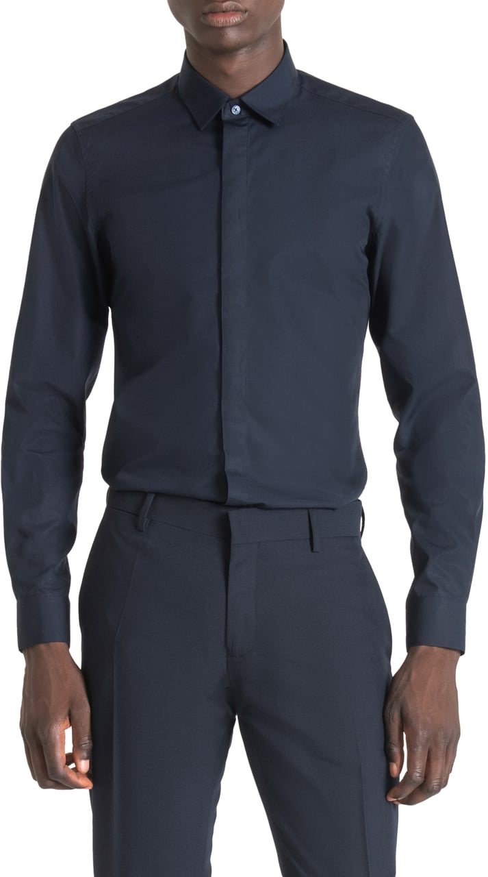 Antony Morato SHIRT LONDON SLIM FIT IN SOFT TOUCH COTTON EASY IRON Blauw