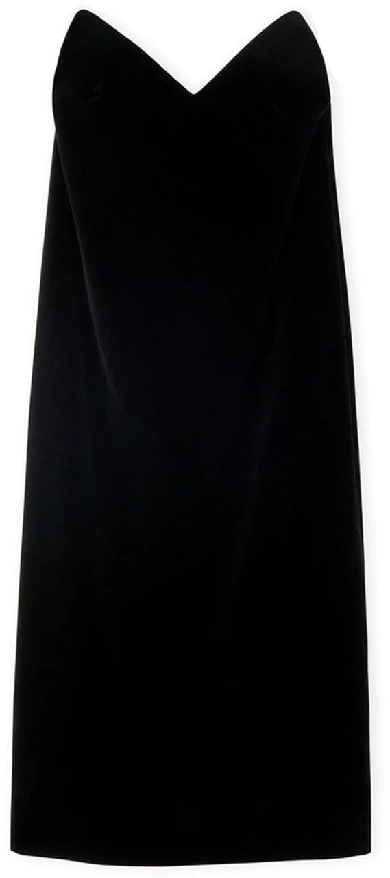 Loewe Loewe Bustier Velvet Dress Zwart